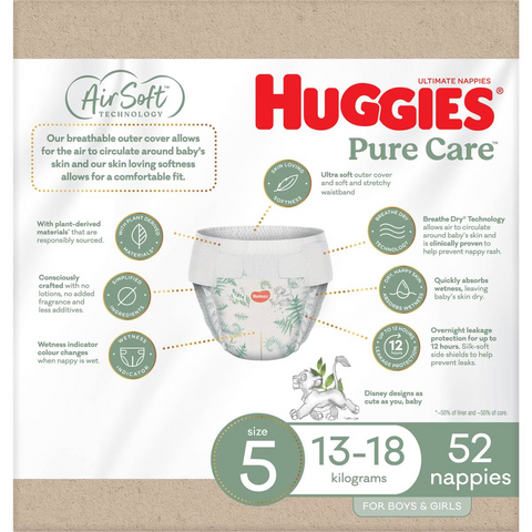 Huggies Ultimate Nappies Size 5 (13-18kg) 52 Pack