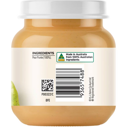 Heinz Baby Food Pear Puree 4+ Months 110g