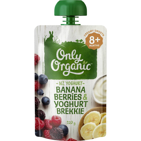 Only Organic Banana Berries Yoghurt 120g