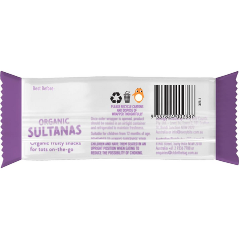 Little Bellies Organic Sultanas 6 Pack