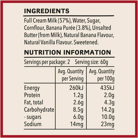 Heinz Baby Food Banana Custard 8+ Months 120g