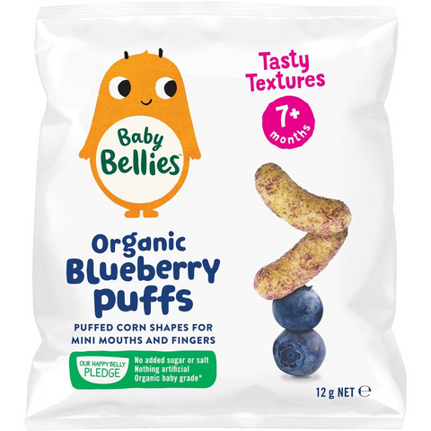 Baby Bellies Organic Puffs Blueberry 12g