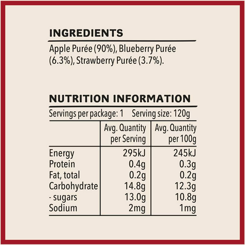 Heinz Baby Food 8+ Months Apple, Blueberry & Strawberry 120g