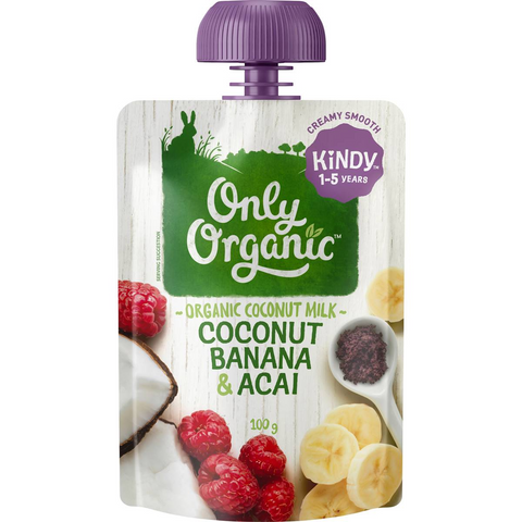 Only Organic Coconut Banana Acai 100g