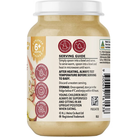 Heinz Baby Food Apple & Oatmeal 6+ Months 170g