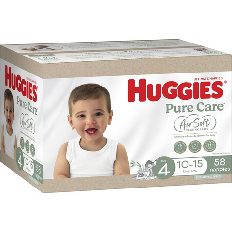 Huggies Ultimate Nappies Size 4 (10-15kg) 58 Pack