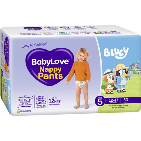 Babylove Nappy Pants Size 5 (12-17kg) 50 Pack