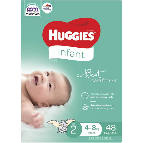 Huggies Infant Nappies Size 2 48 Pack