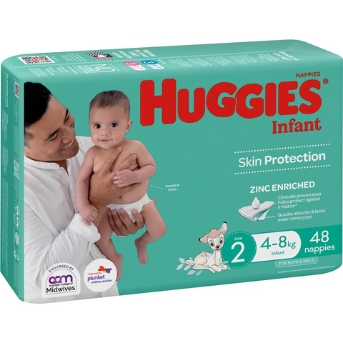 Huggies Infant Nappies Size 2 48 Pack