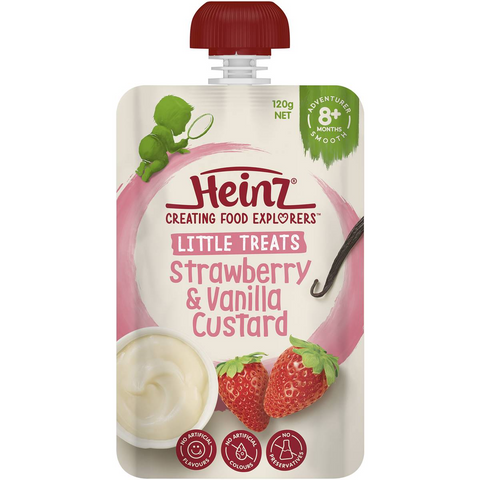 Heinz Baby Food 8+ Months Strawberry Vanilla Custard 120g