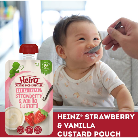 Heinz Baby Food 8+ Months Strawberry Vanilla Custard 120g