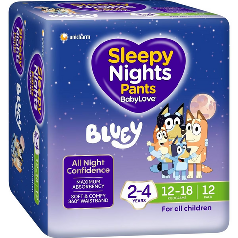 Babylove Sleepynights Pants 2-4 Years (12-18kg) 12 Pack