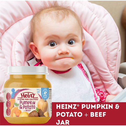 Heinz Pumpkin & Potato + Beef Baby Food Jar 4+ Months 110g