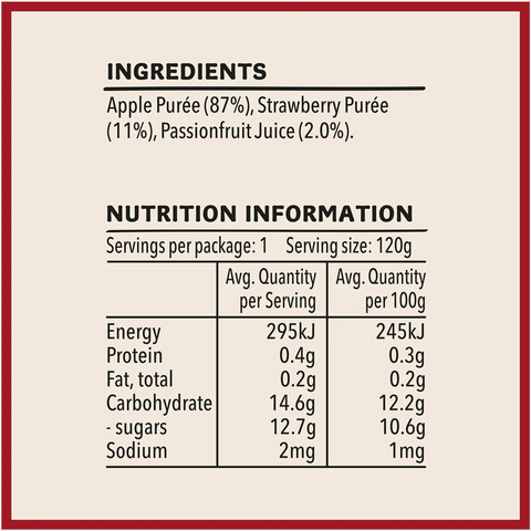 Heinz Baby Food 8+ Months Apple, Strawberry & Passionfruit 120g