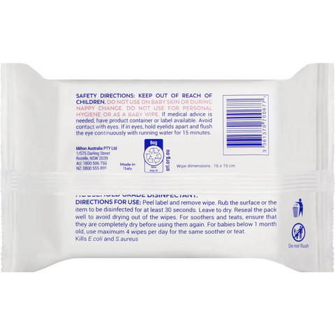 Milton Antibacterial Surface Wipes 30 Pack