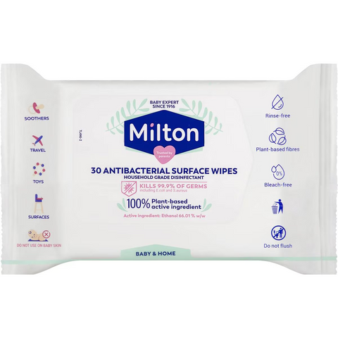 Milton Antibacterial Surface Wipes 30 Pack