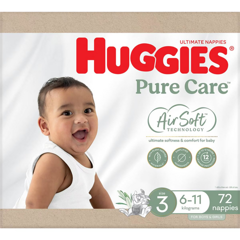 Huggies Ultimate Nappies Size 3 (6-11kg) 72 Pack