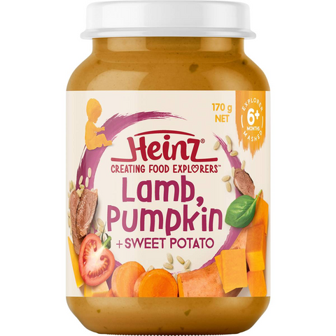 Heinz Lamb, Pumpkin + Sweet Potato Baby Food Jar 6+ Months 170g