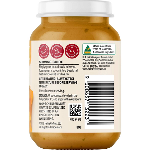 Heinz Lamb, Pumpkin + Sweet Potato Baby Food Jar 6+ Months 170g