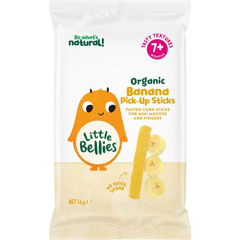 Little Bellies Organic Banana Pick-up Sticks 16g