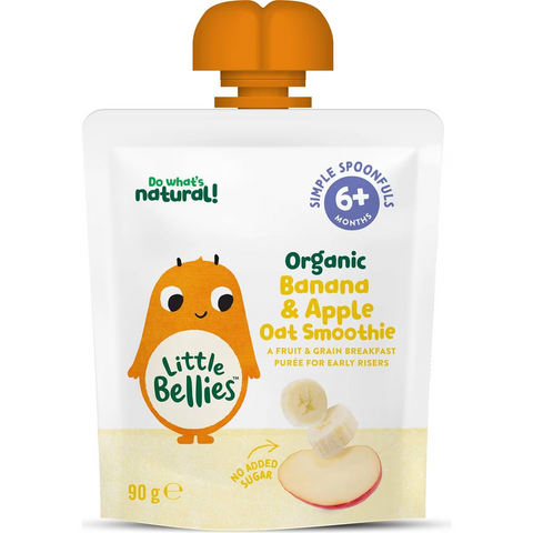 Little Bellies Organic Banana & Apple Oat Smoothie Baby Food Pouch