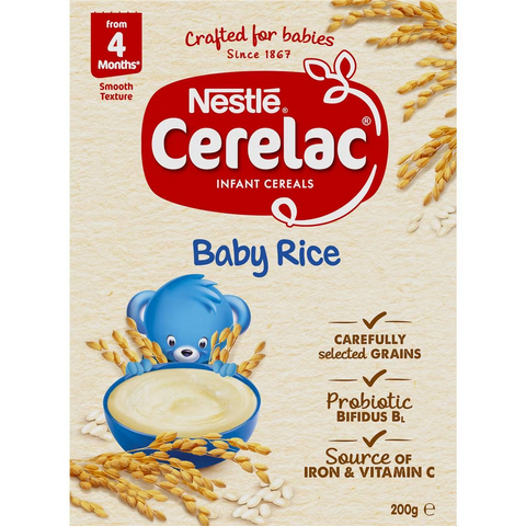 Nestle Cerelac Baby Rice Cereal From 4 Months 200g