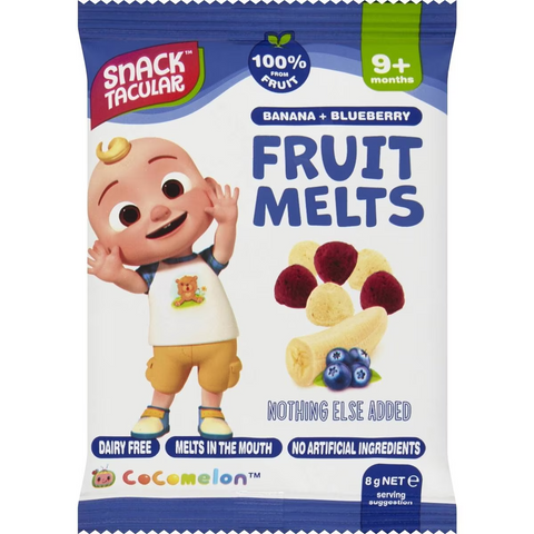 Snacktacular Fruit Melts Banana & Blueberry 8g