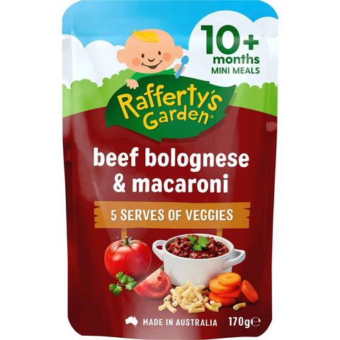 Rafferty's Garden Baby Food Pouch Beef Bolognese & Macaroni 10+