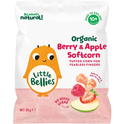 Little Bellies Organic Berry & Apple Softcorn 30g