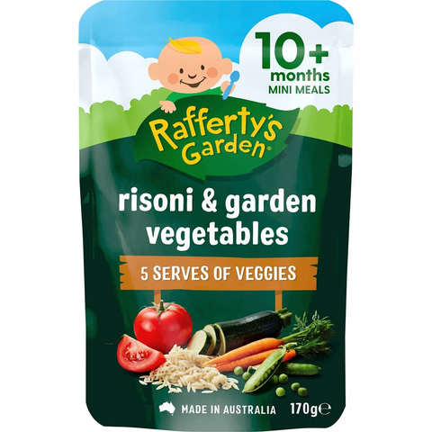 Rafferty's Garden Baby Food Pouch Risoni Pasta & Garden Vegetables 10+