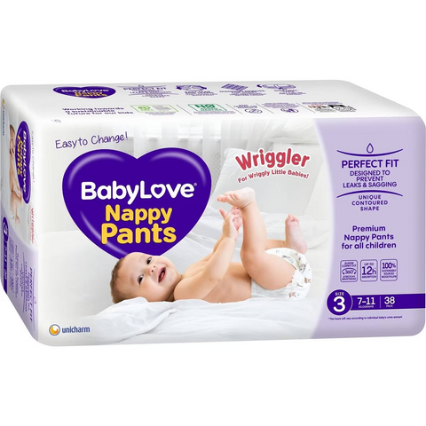 Babylove Nappy Pants Size 3 (7-11kg) 38 Pack