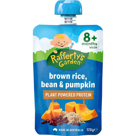 Rafferty's Garden Brown Rice Bean & Pumpkin Baby Food Pouch 8+ Months