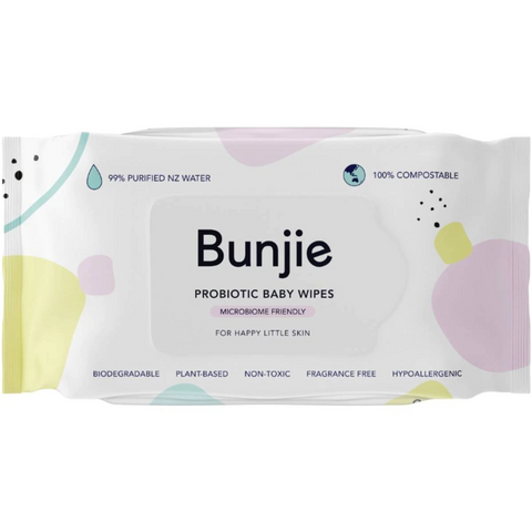 Bunjie Baby Probiotic Baby Wipes 80 Pack