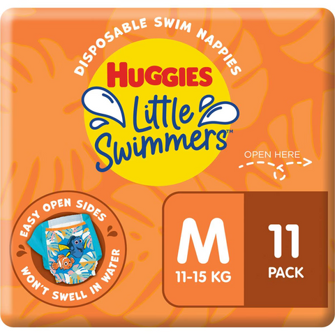 Huggies Little Swimmers Disposable Swim Nappies Medium (11-15kg) 11 Pack