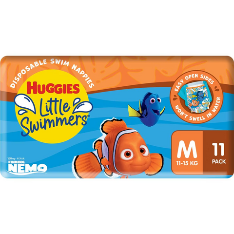 Huggies Little Swimmers Disposable Swim Nappies Medium (11-15kg) 11 Pack