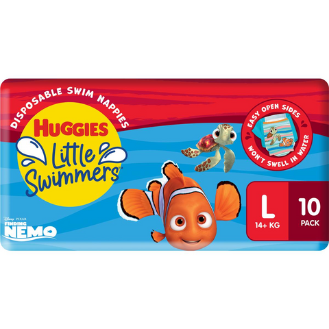 Huggies Little Swimmers Disposable Swim Nappies Large (14+kg) 10 Pack