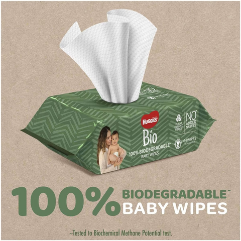 Huggies Bio Baby Wipes 64 Pack