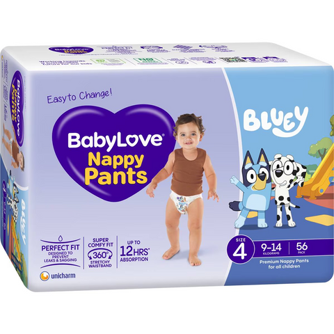 Babylove Nappy Pants Size 4 (9-14kg) 56 Pack