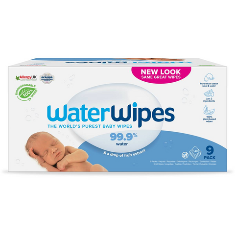 Waterwipes Fragrance Free Sensitive Skin Baby Wipes 60 X9 Pack