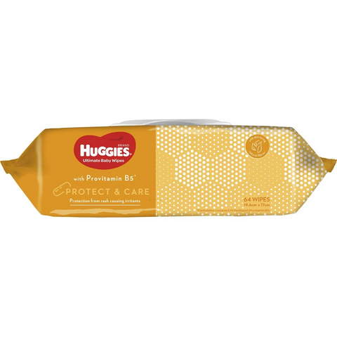 Huggies Ultimate Baby Wipes Protect & Care 64 Pack