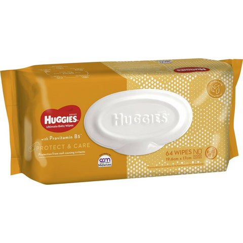 Huggies Ultimate Baby Wipes Protect & Care 64 Pack