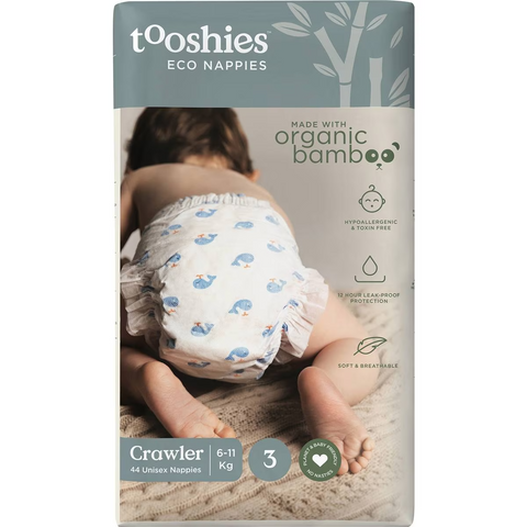 Tooshies Eco Nappies Size 3 Crawler 44 Pack