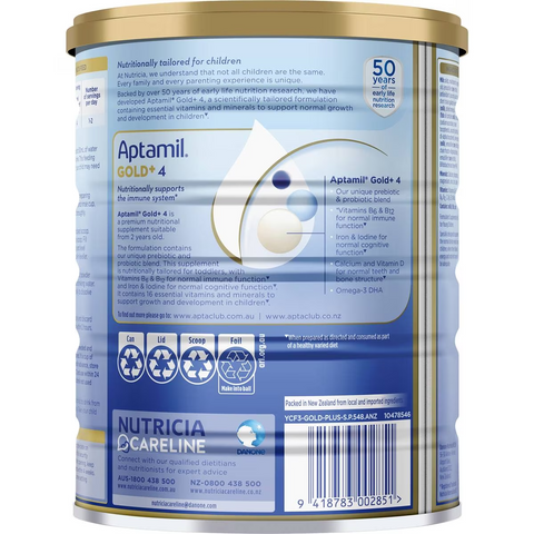 Aptamil Gold+ 4 Junior Milk Formula From 2+ Years 900g