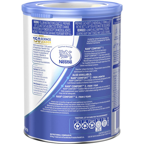 Nestle Nan Comfort 1 From Birth Starter Baby Formula Powder 800g