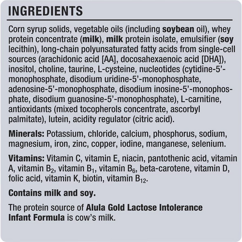 Alula Gold Lactose Intolerance 0-12 Mth Infant Formula 900g