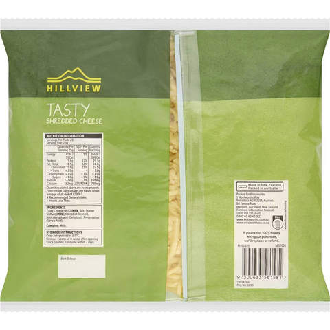 Hillview Tasty Shredded Cheese 700g