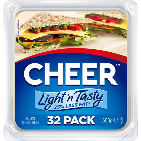 Cheer Cheese Light & Tasty Cheese Slices 500g