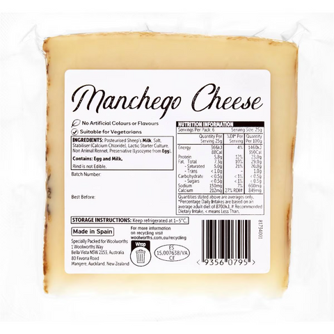 Thomas Dux Manchego Cheese 150g