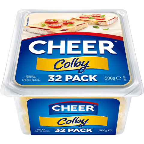 Cheer Cheese Colby Cheese Slices 500g