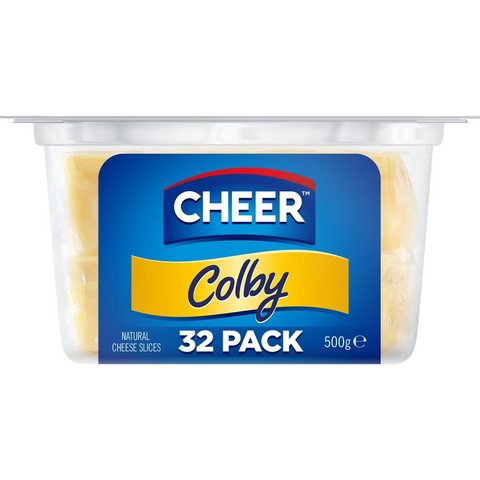 Cheer Cheese Colby Cheese Slices 500g